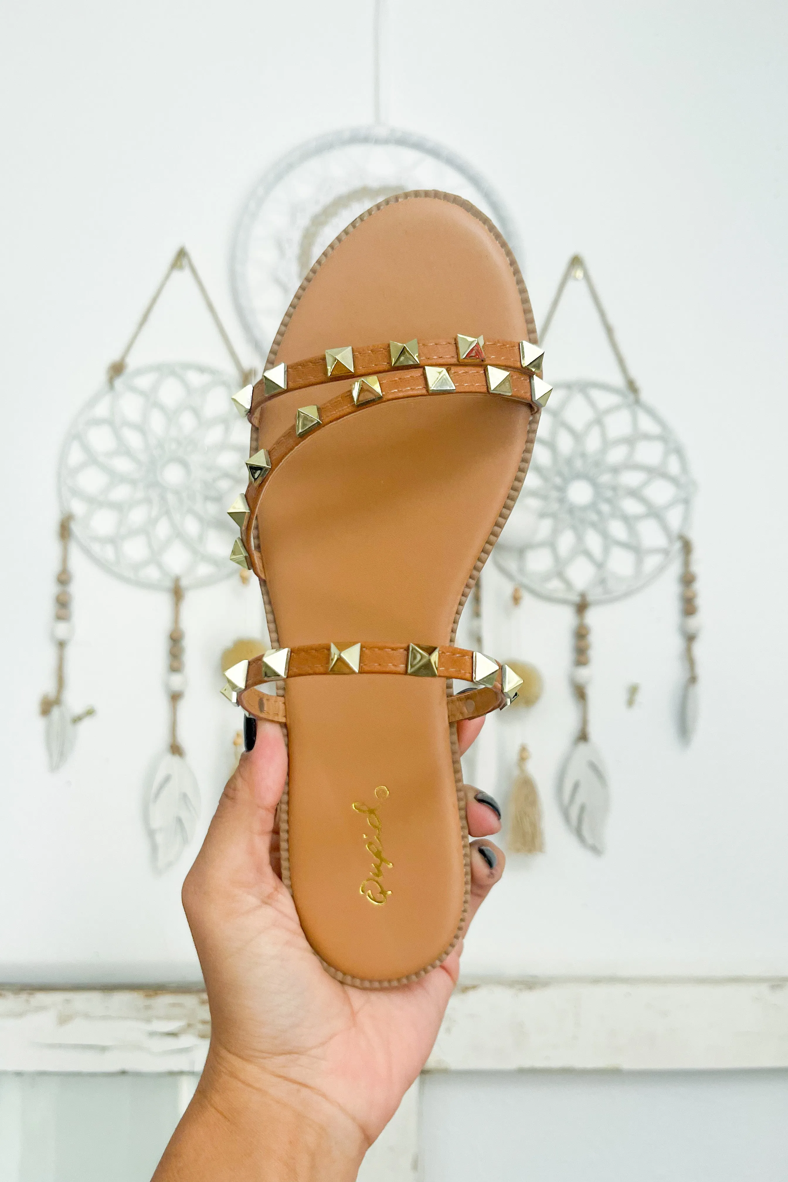 Size 7 // Tan Studded Sandal