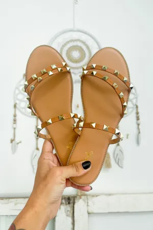 Size 7 // Tan Studded Sandal