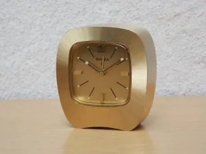 Small Swiza 8-Day Small Brass Wind Up Clock
