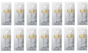 SOLD American H.C. Fry Glass Set of 16 Wine Glasses with Gold Threads