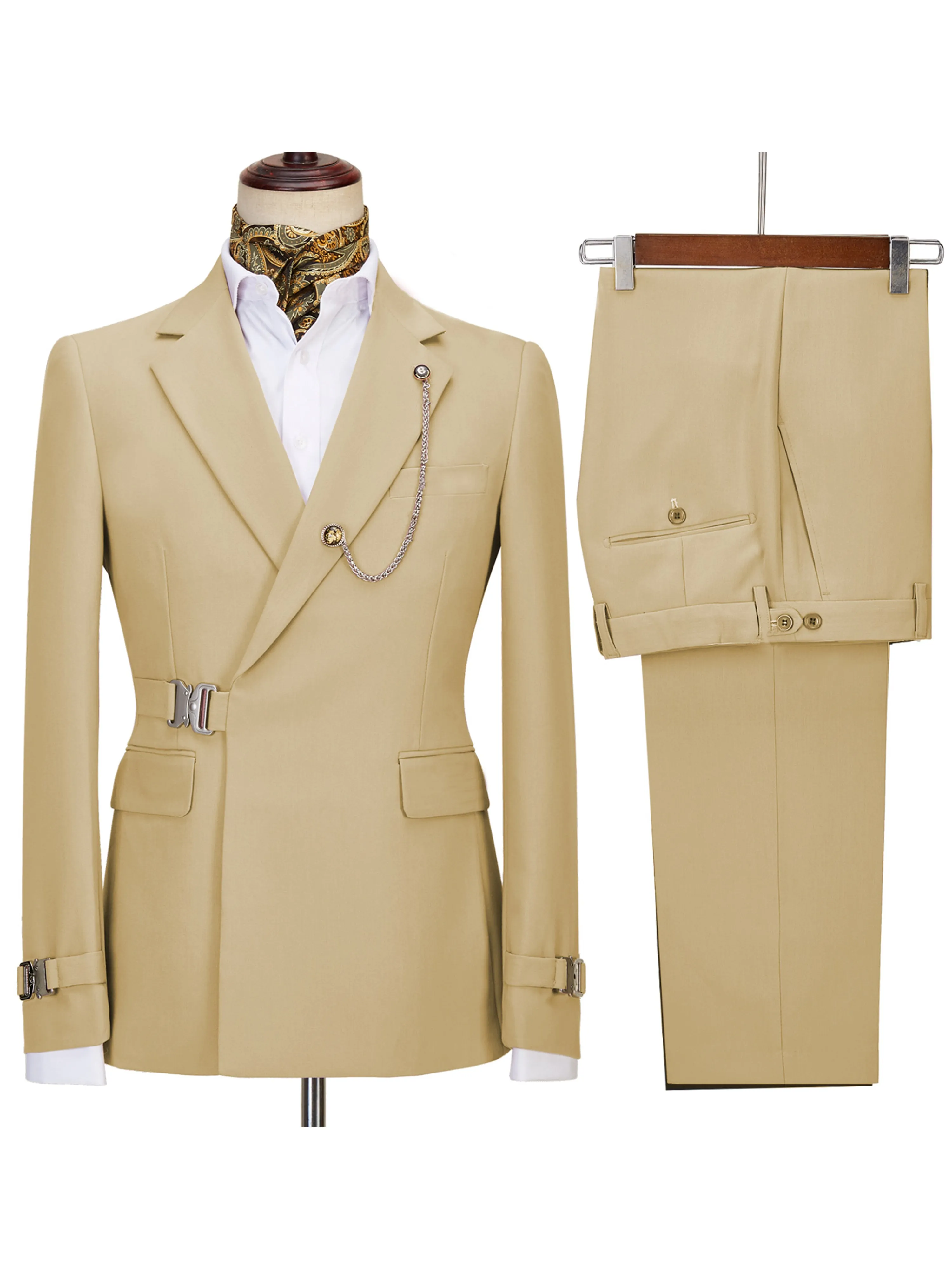 Solid Color Hot Sale Slim Fit 2 Piece Men's Suits
