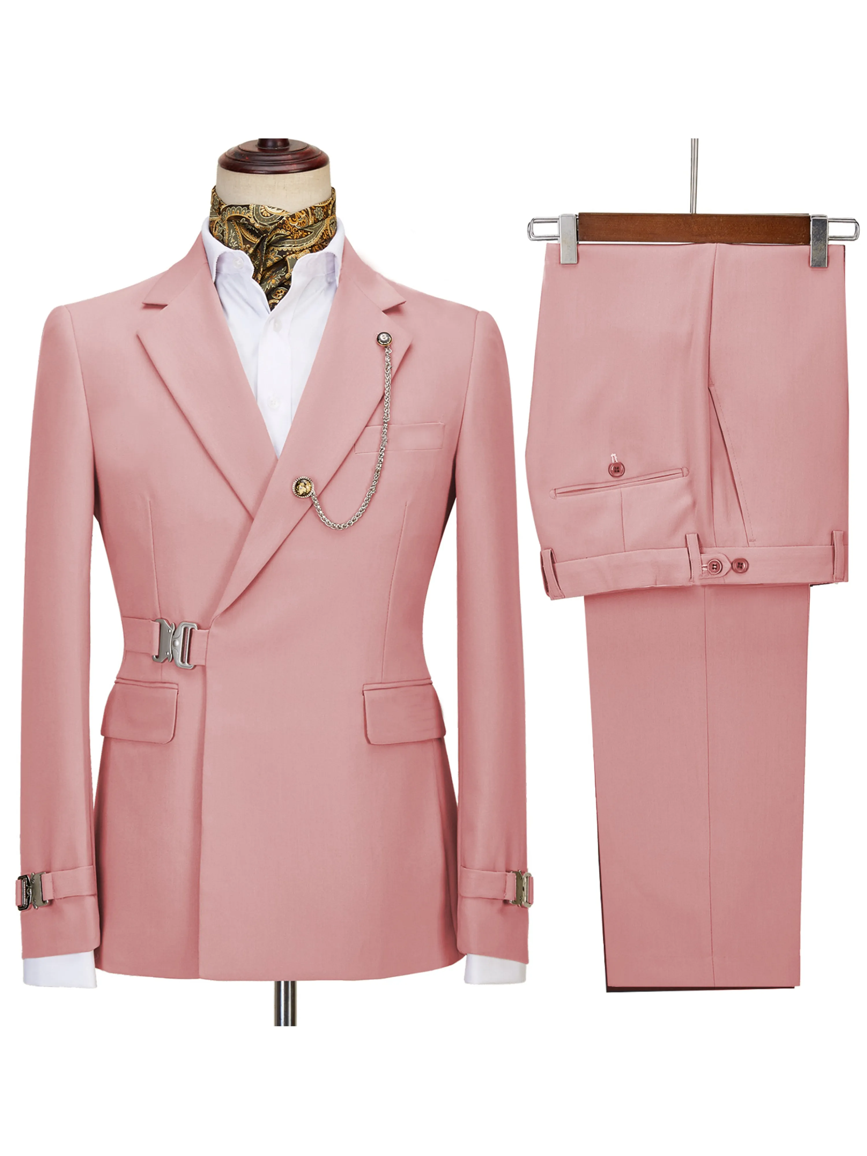 Solid Color Hot Sale Slim Fit 2 Piece Men's Suits