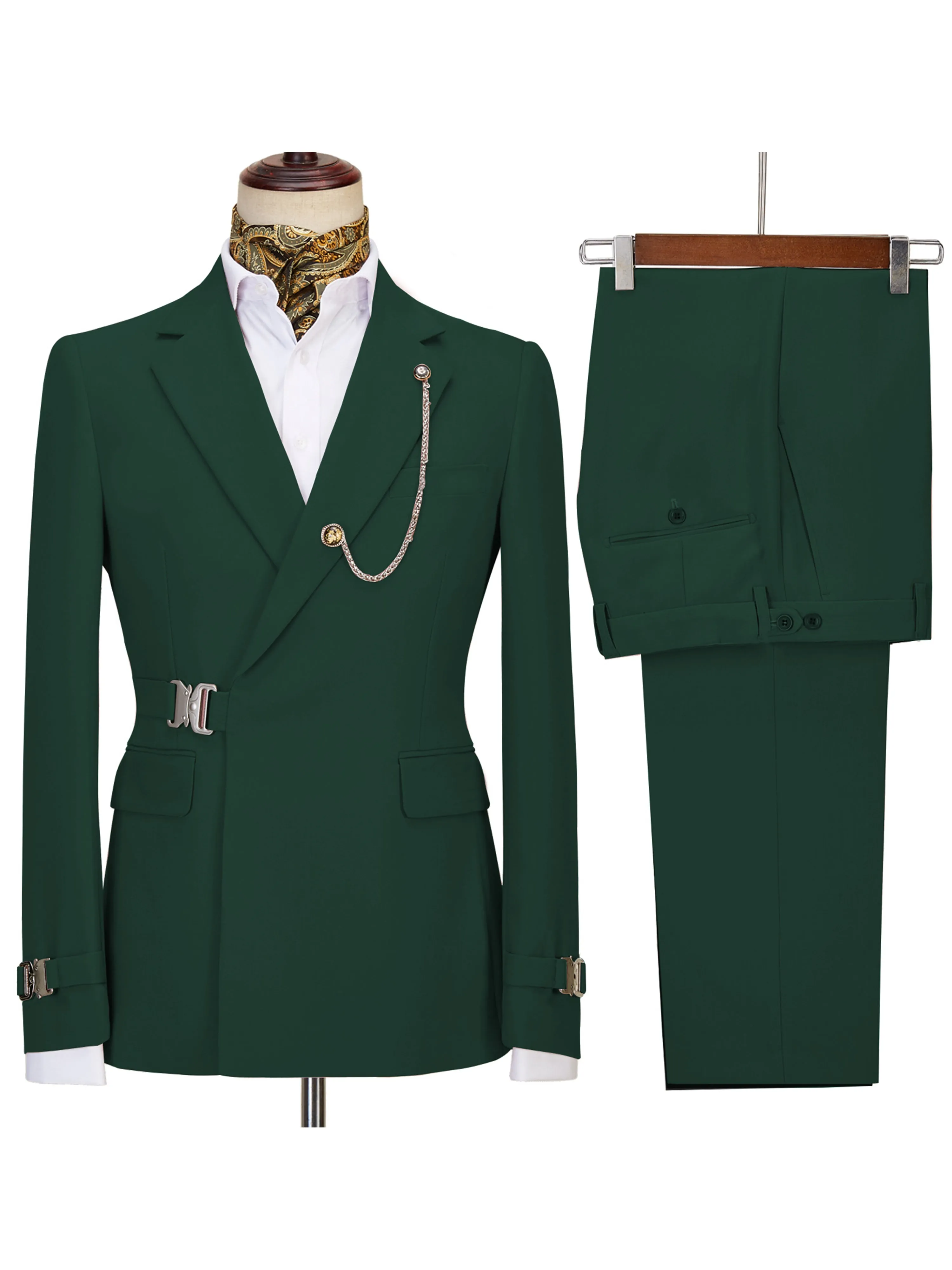 Solid Color Hot Sale Slim Fit 2 Piece Men's Suits