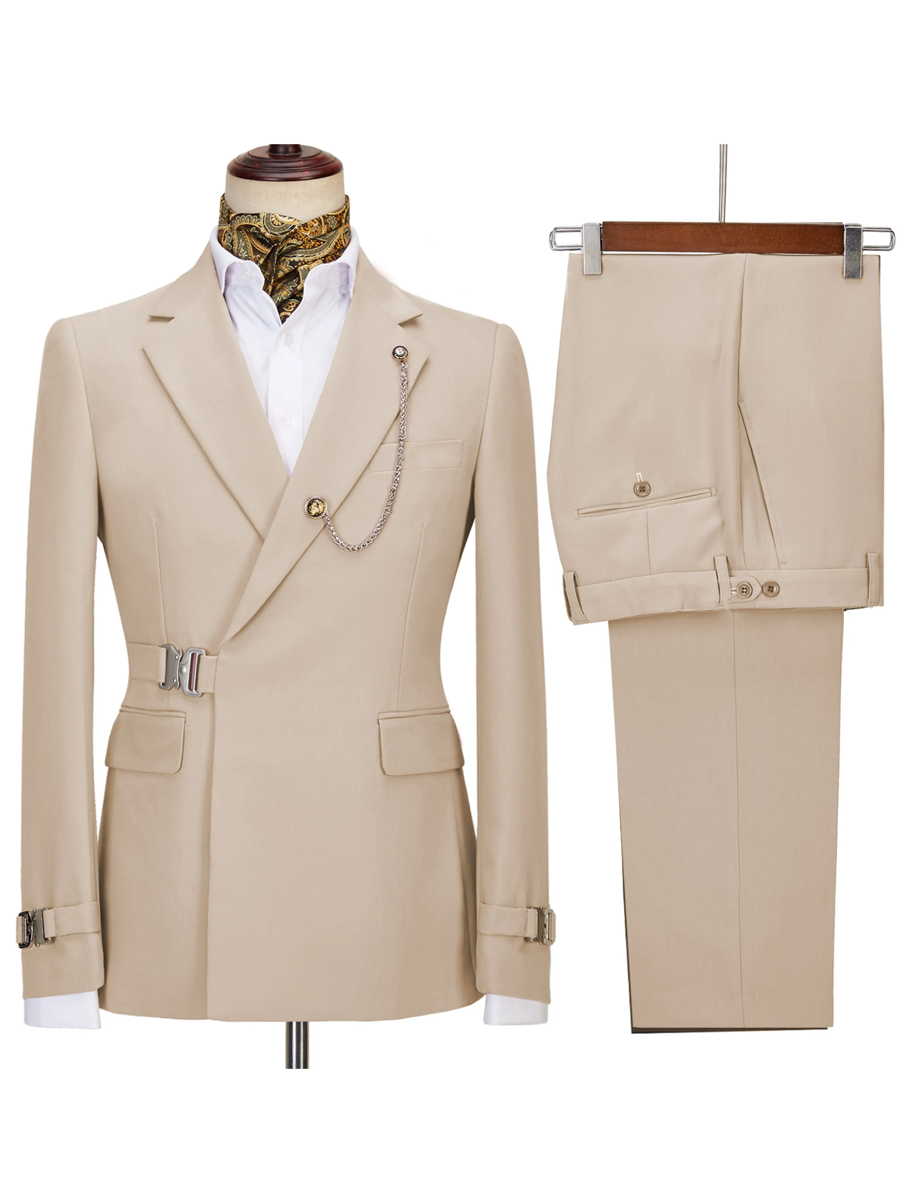 Solid Color Hot Sale Slim Fit 2 Piece Men's Suits