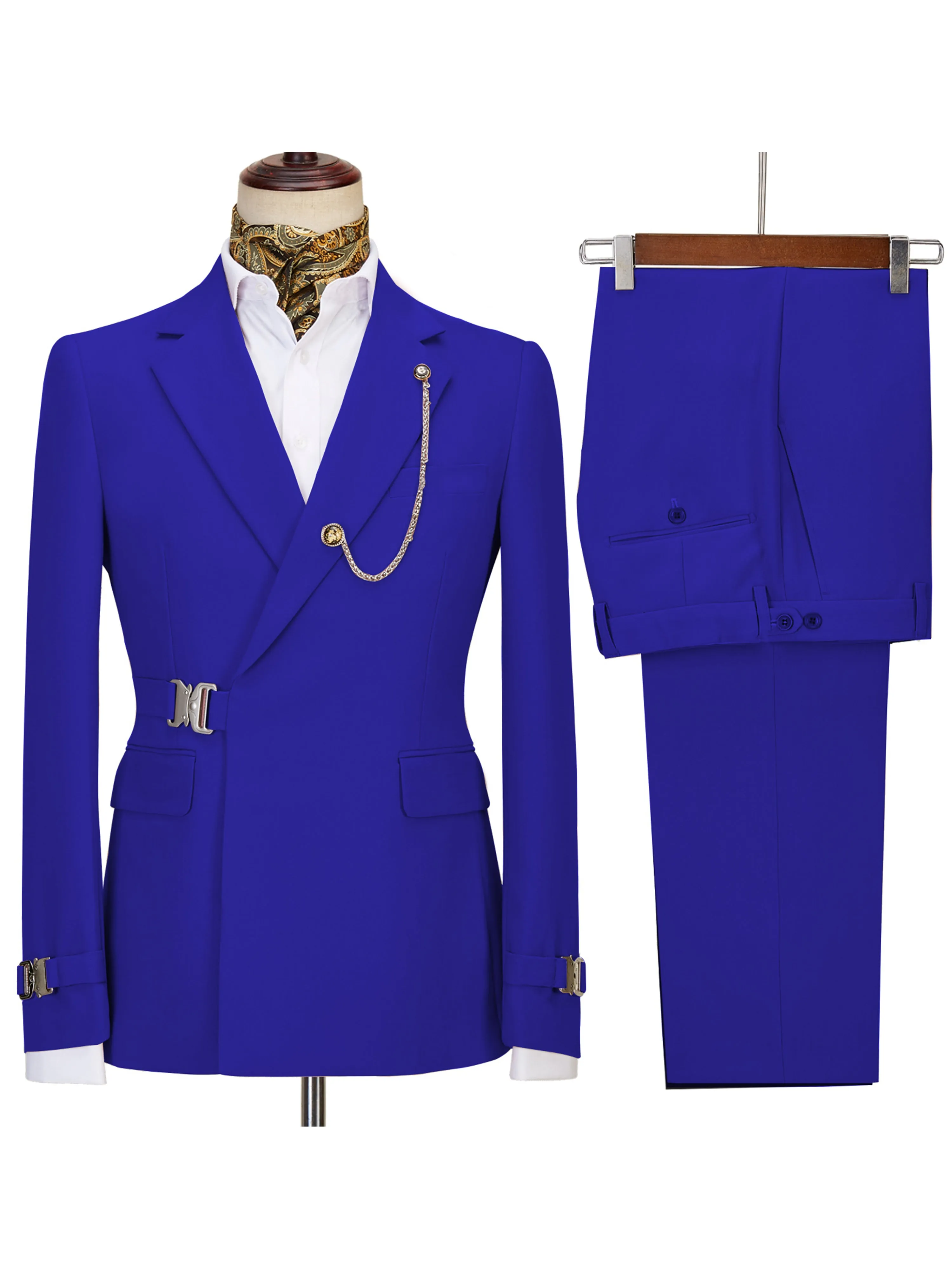 Solid Color Hot Sale Slim Fit 2 Piece Men's Suits