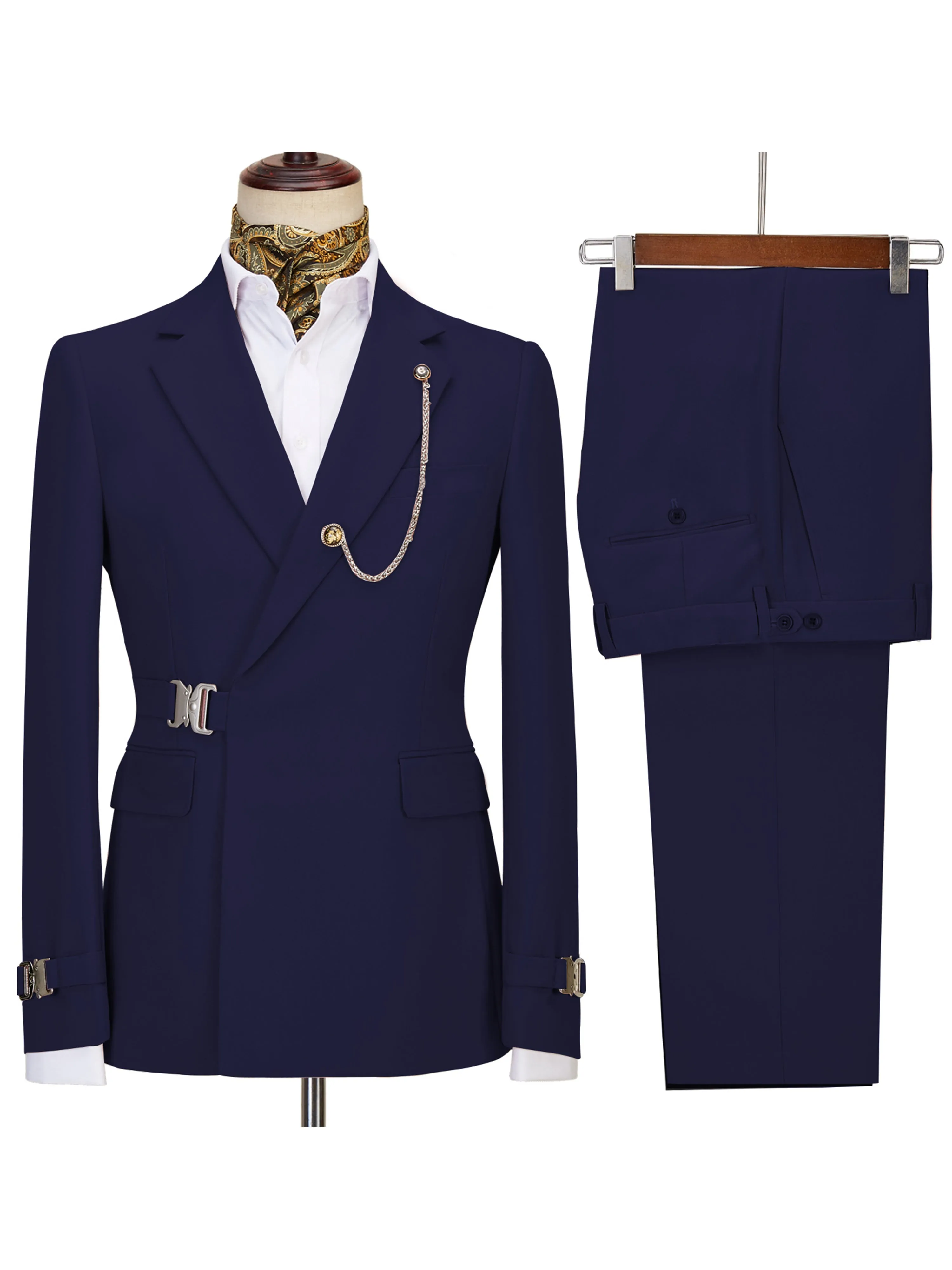 Solid Color Hot Sale Slim Fit 2 Piece Men's Suits