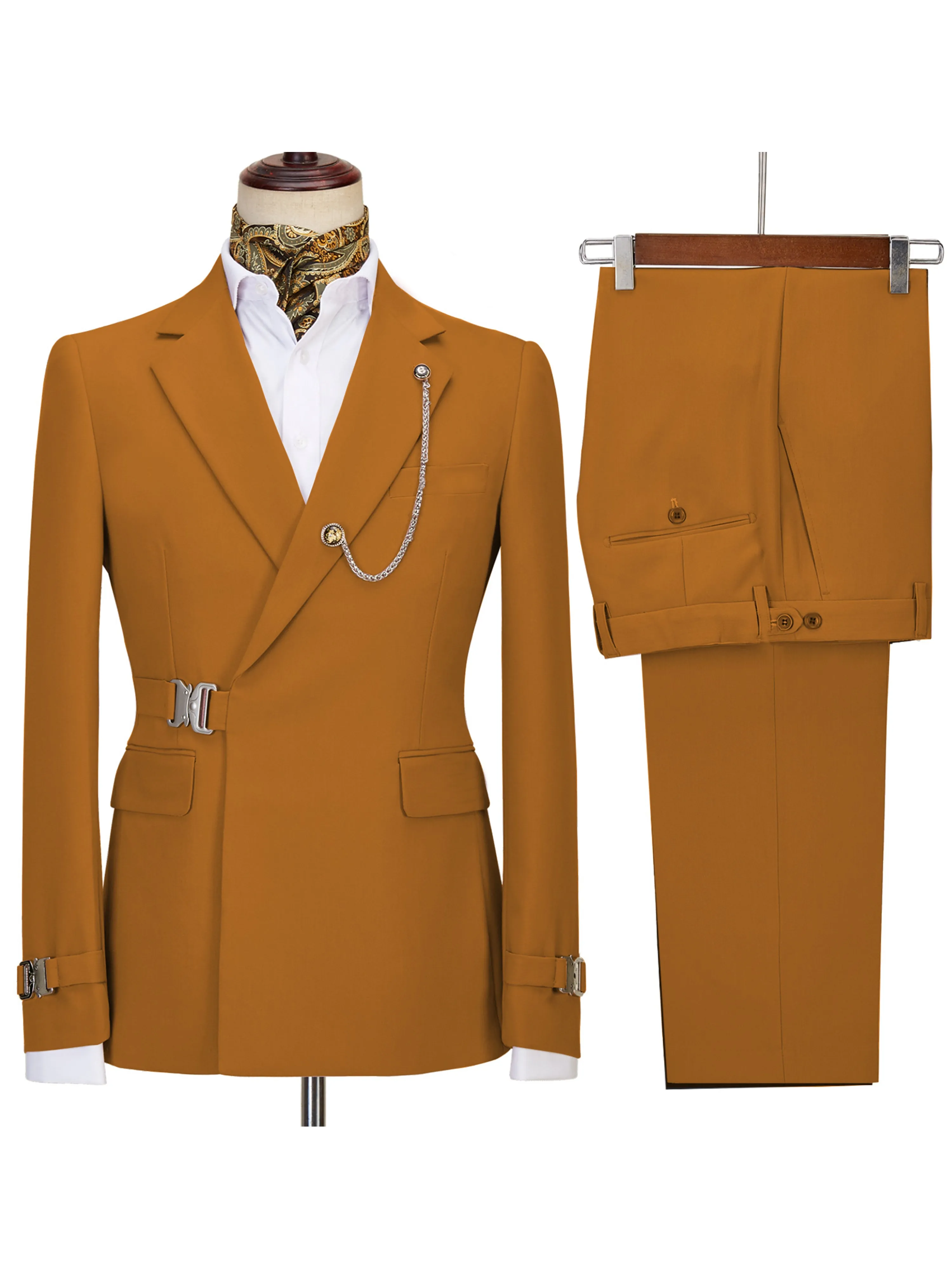 Solid Color Hot Sale Slim Fit 2 Piece Men's Suits
