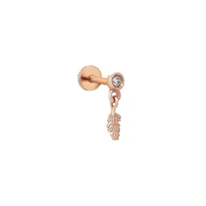 Solitaire Feather Dangling Piercing