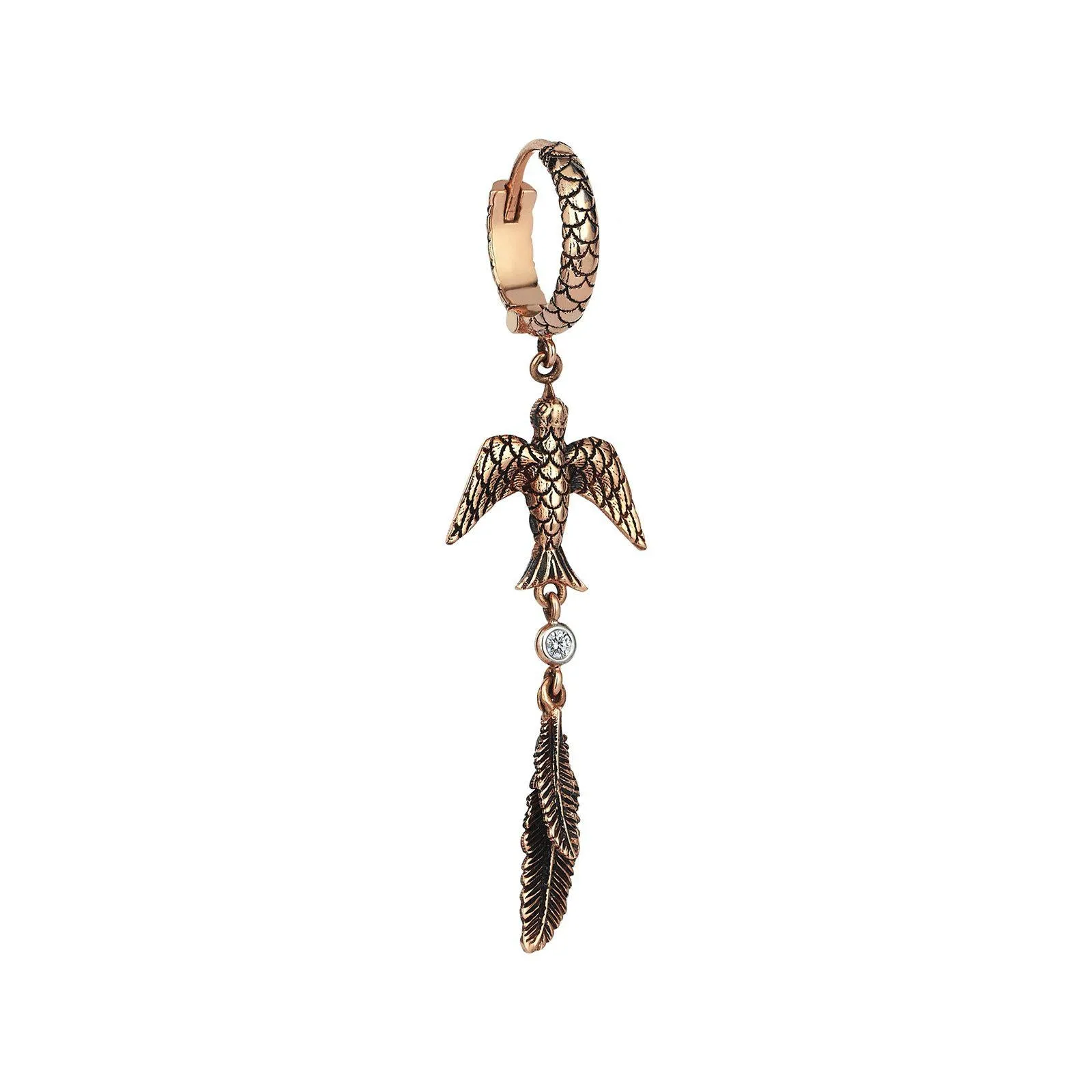 Sparrow Feather Earring