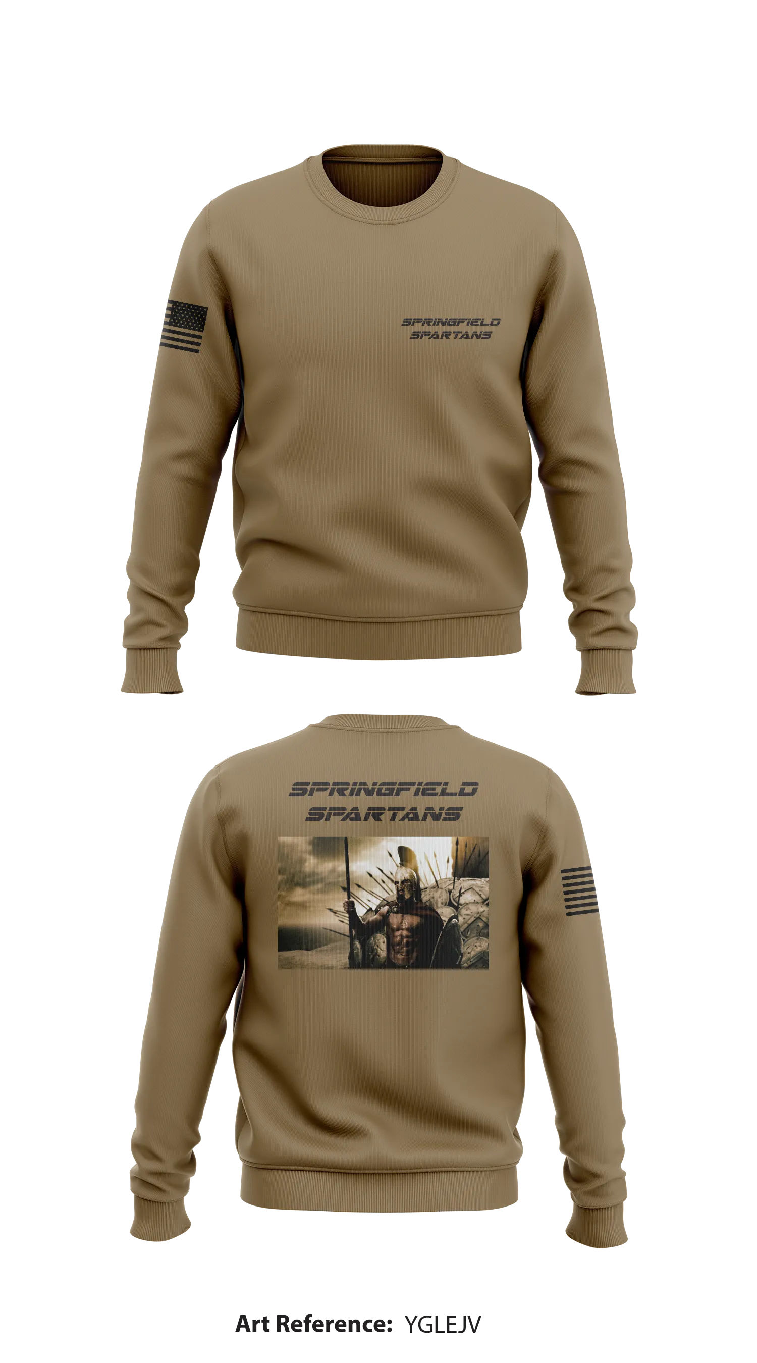 Springfield Spartans  Store 1 Core Men's Crewneck Performance Sweatshirt - YGLejV