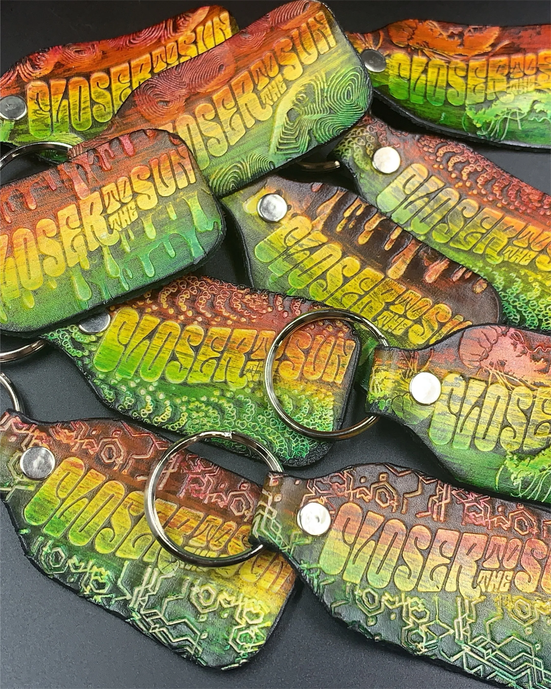 Stamped Leather Keychain - Festival Special