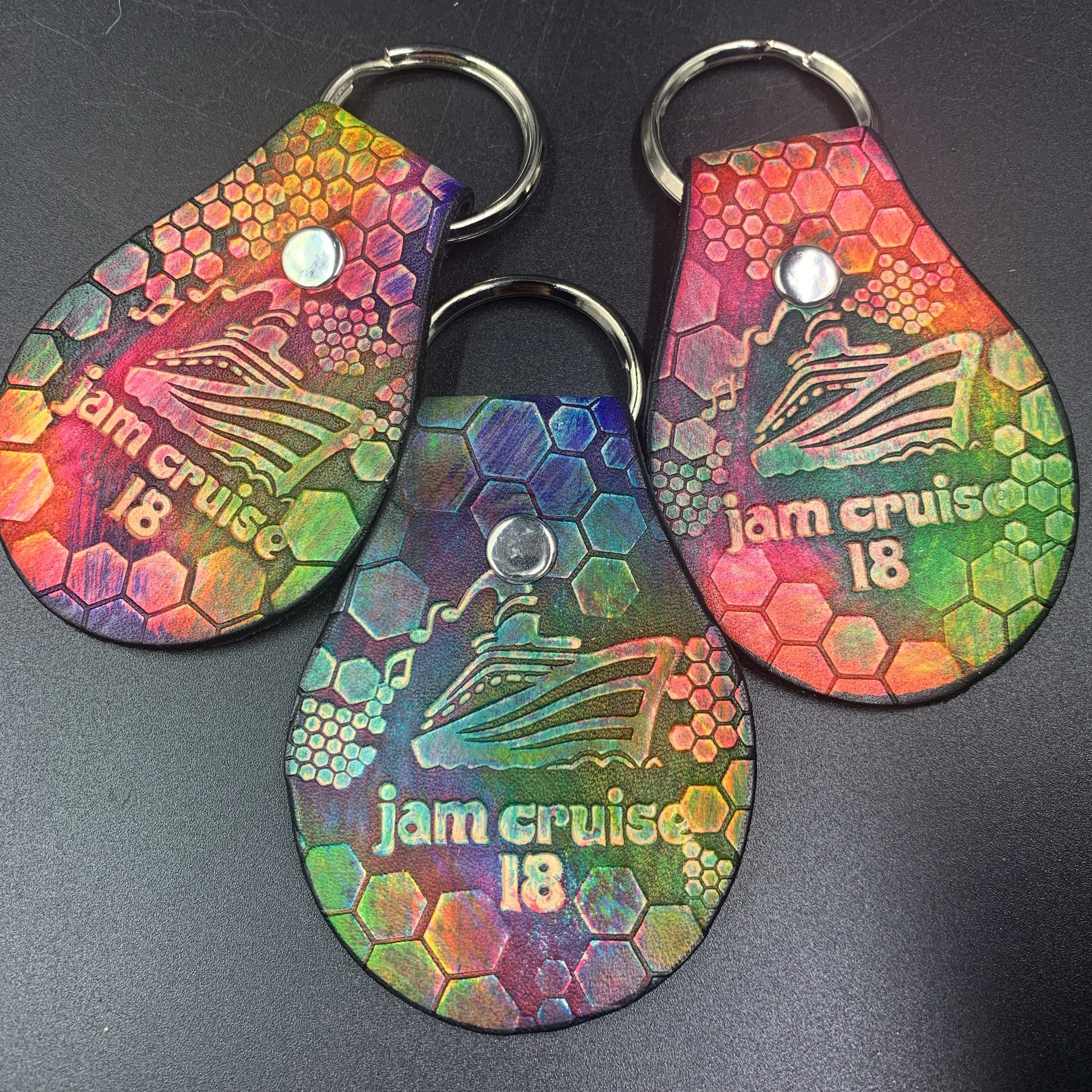 Stamped Leather Keychain - Festival Special