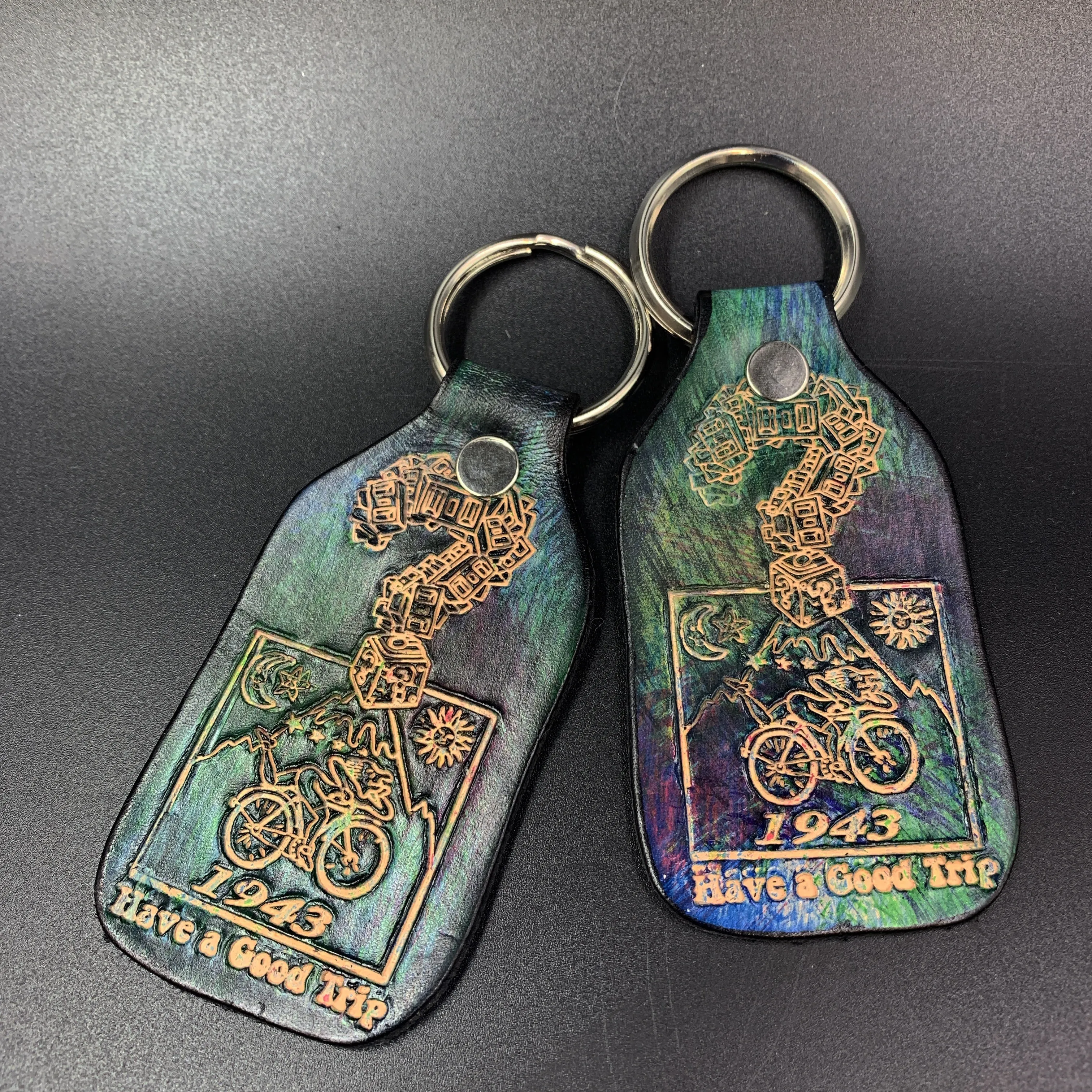 Stamped Leather Keychain - Festival Special