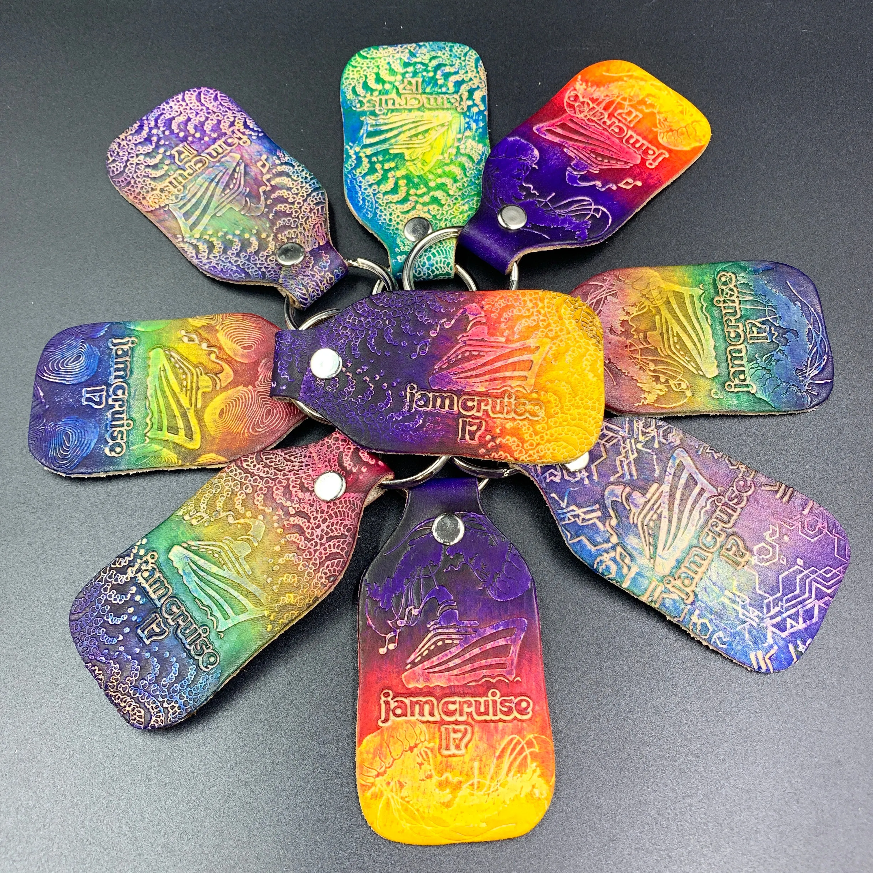 Stamped Leather Keychain - Festival Special
