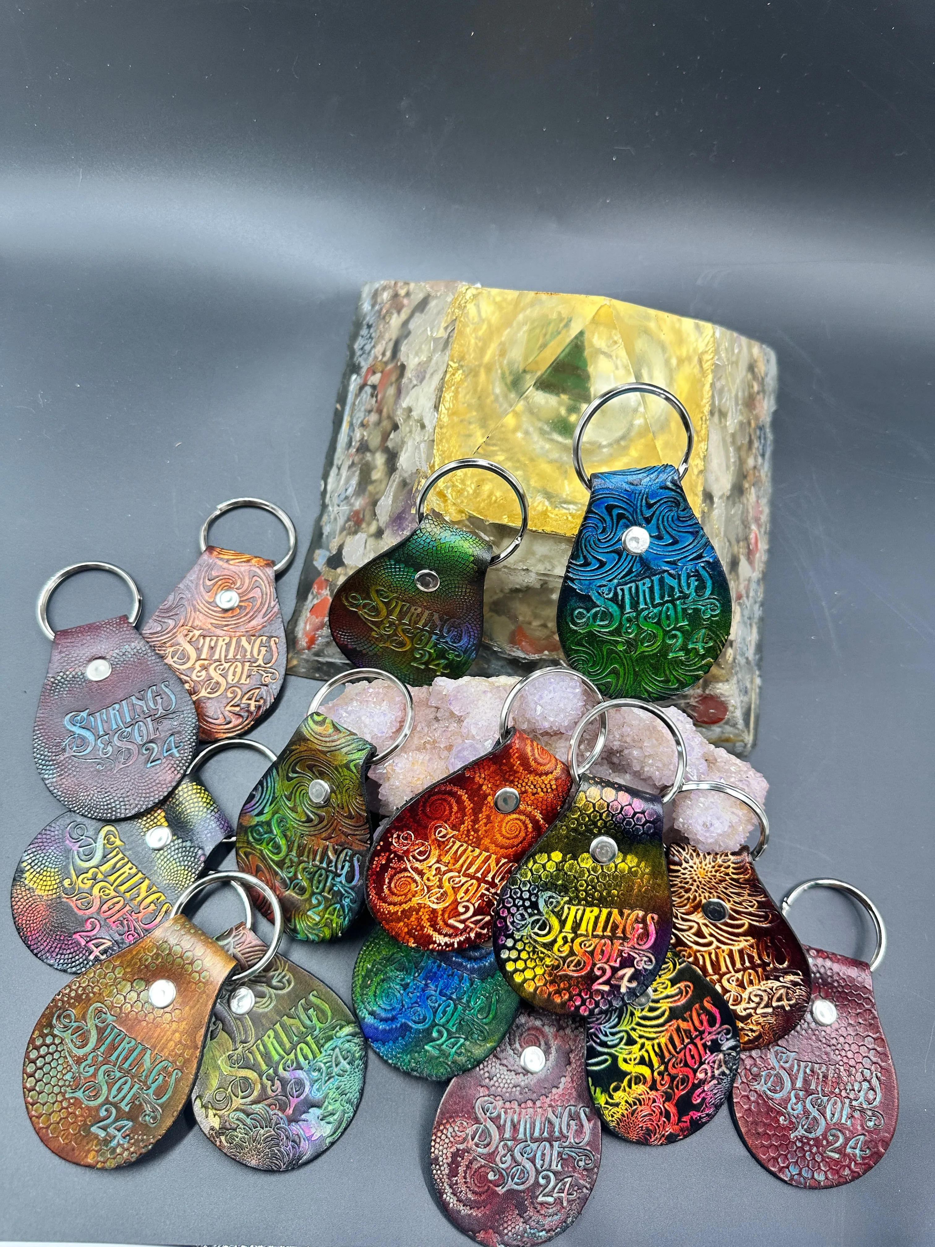 Stamped Leather Keychain - Festival Special