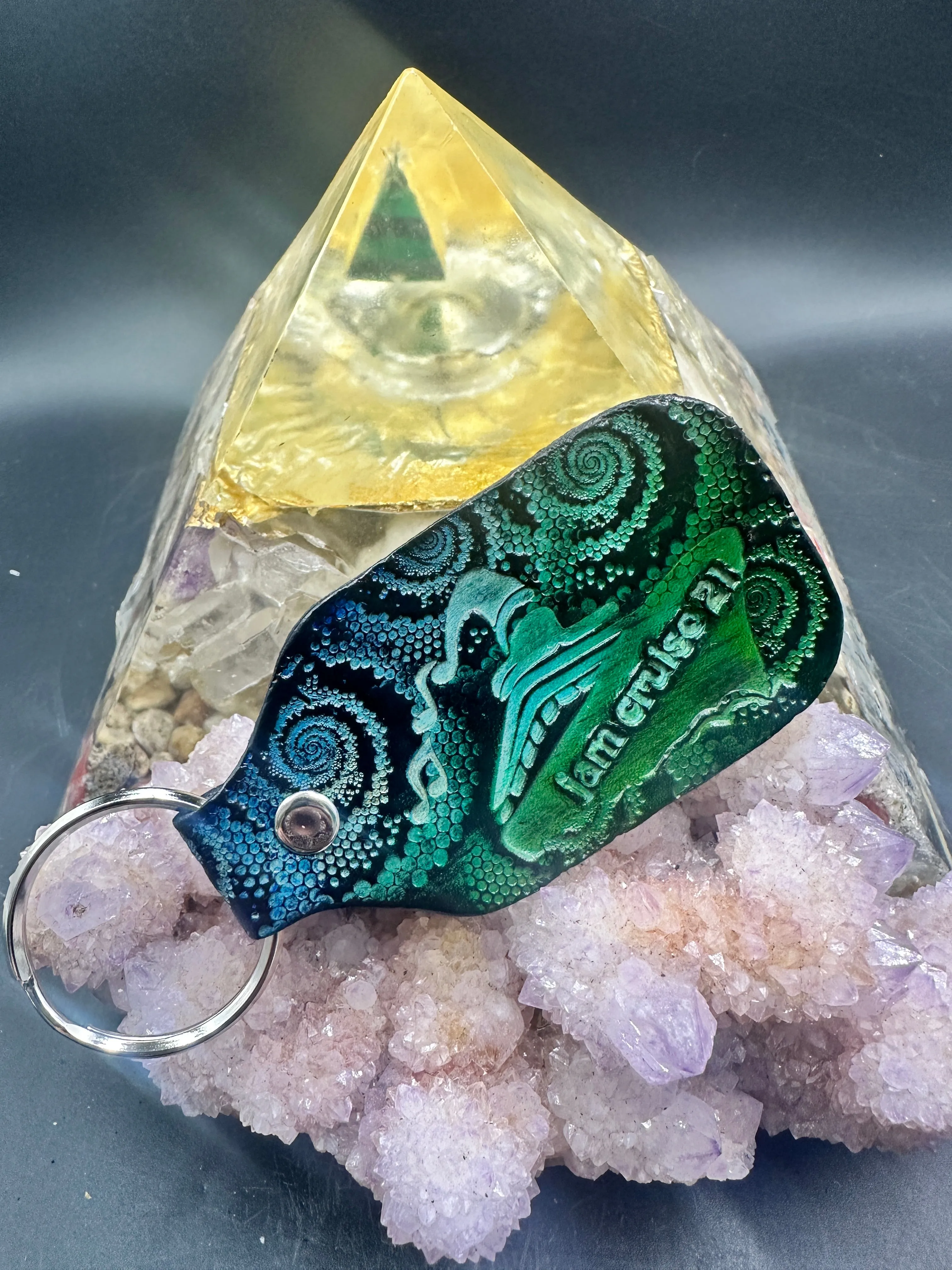 Stamped Leather Keychain - Festival Special