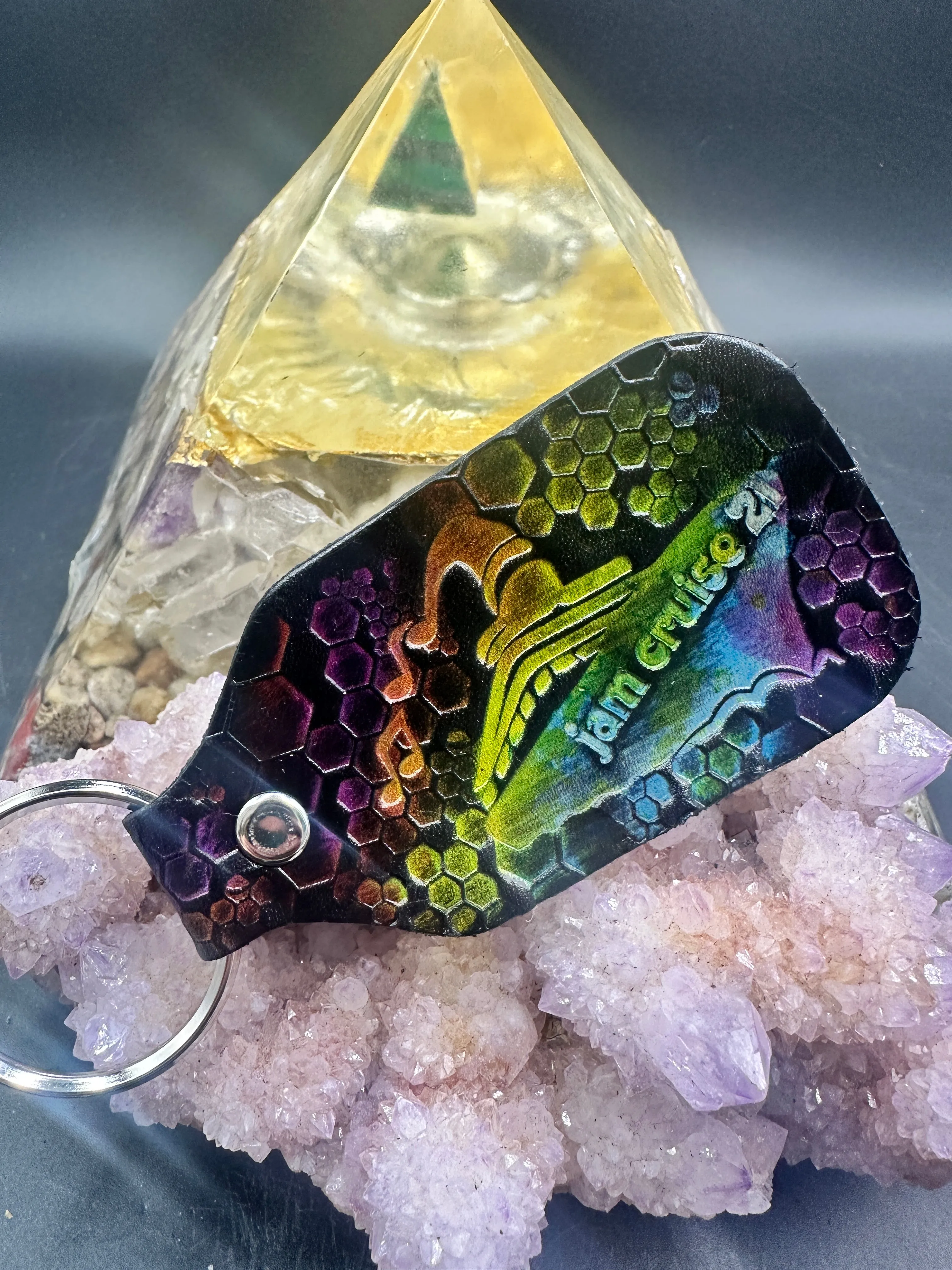 Stamped Leather Keychain - Festival Special