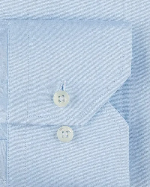 STENSTROMS | Fitted Body Light Twill Shirt | Light Blue