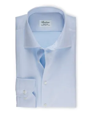 STENSTROMS | Fitted Body Light Twill Shirt | Light Blue