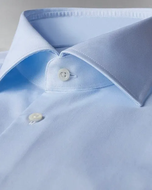 STENSTROMS | Fitted Body Light Twill Shirt | Light Blue
