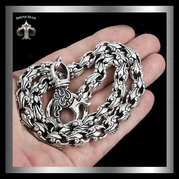 Sterling Silver Biker Wallet Chain Tribal Link