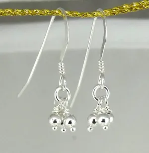 Sterling Silver Simple Tiny Drops Earrings