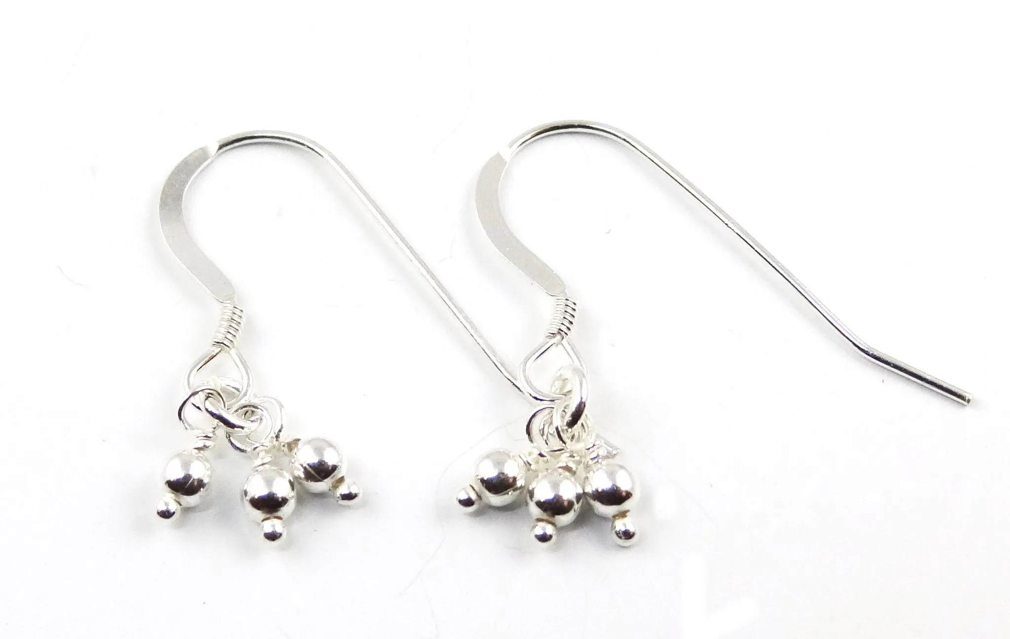 Sterling Silver Simple Tiny Drops Earrings