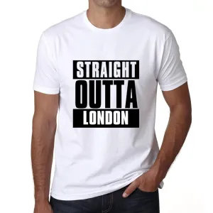 'Straight Outta London, Men's Short Sleeve Round Neck T-shirt 00027