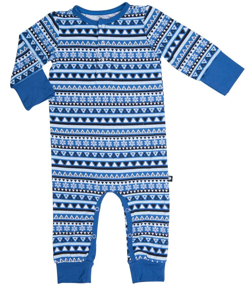 Sweet Bamboo Blue Tribal Romper