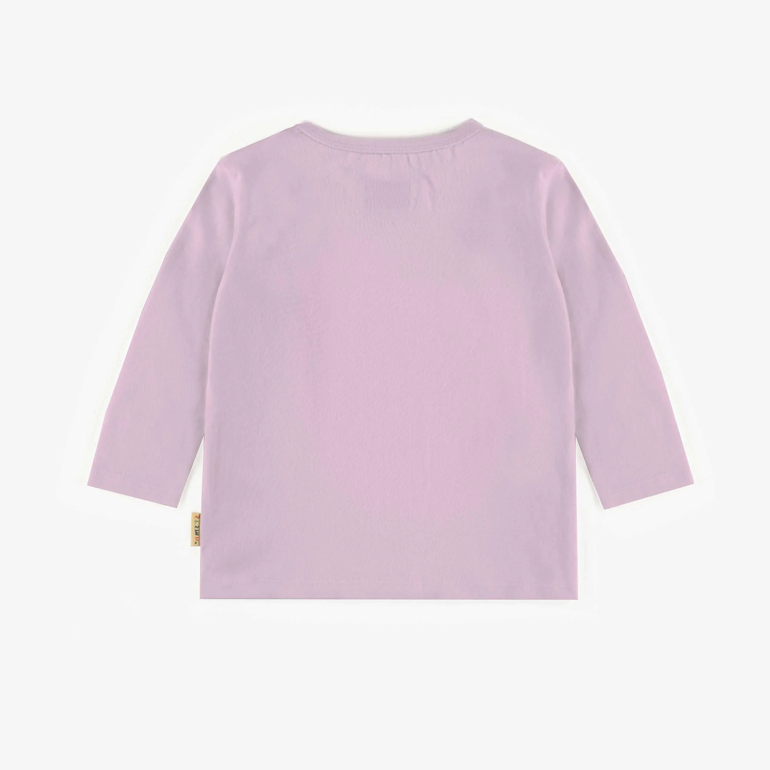 T-shirt classique mauve pâle à manches longues, bébé || Classic long sleeve light purple t-shirt, baby