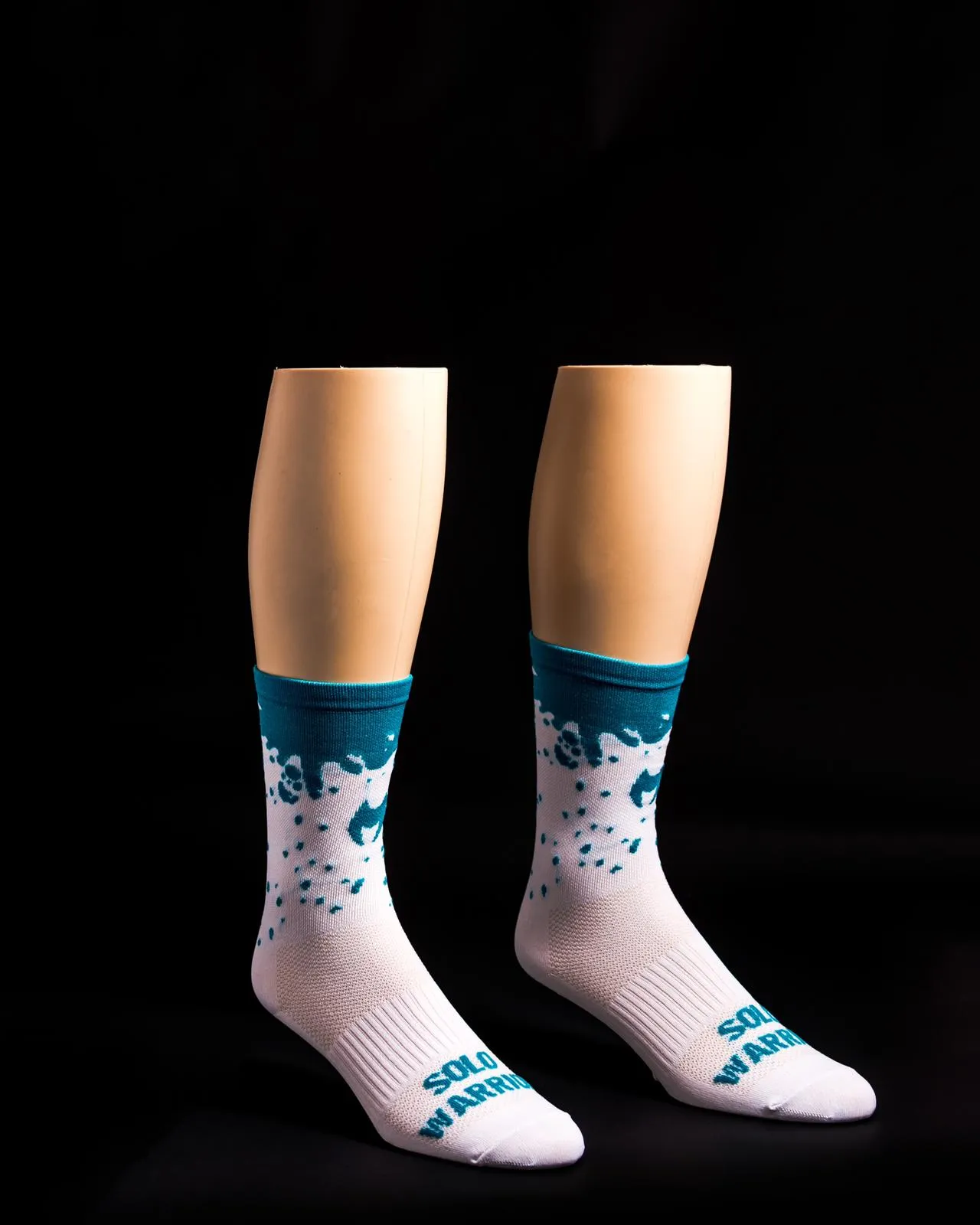The Drip White/Mint Solo Warrior Socks