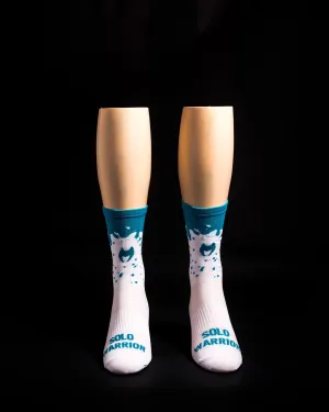 The Drip White/Mint Solo Warrior Socks