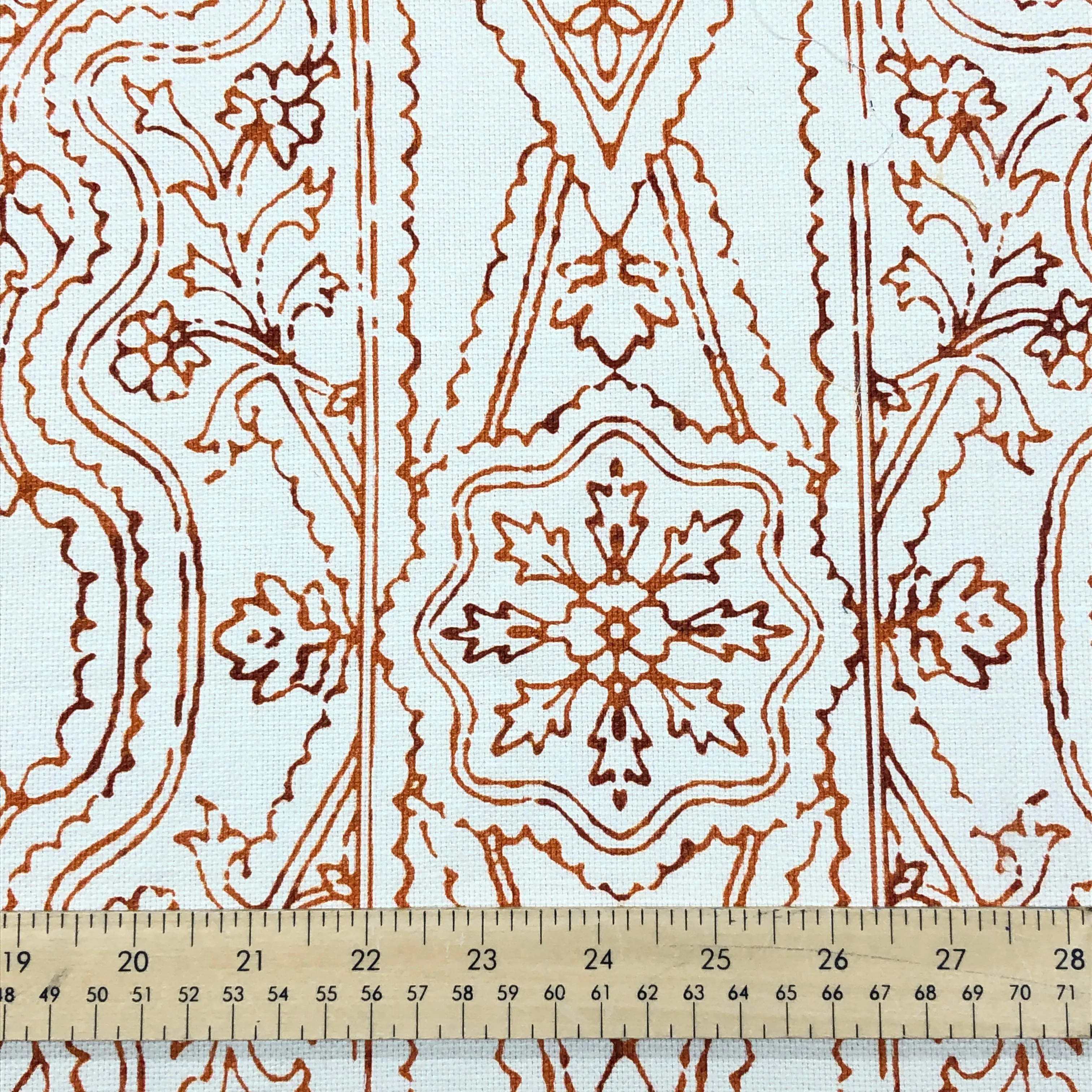 Tribal Henna Damask Flat Roman Shade.