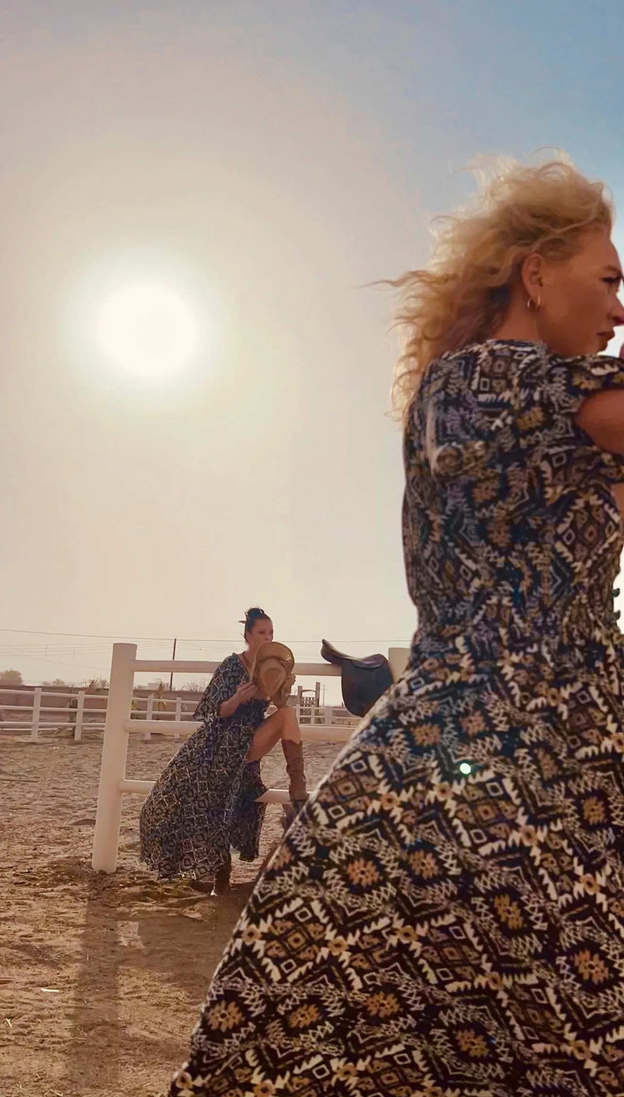 Tribal print maxi dress