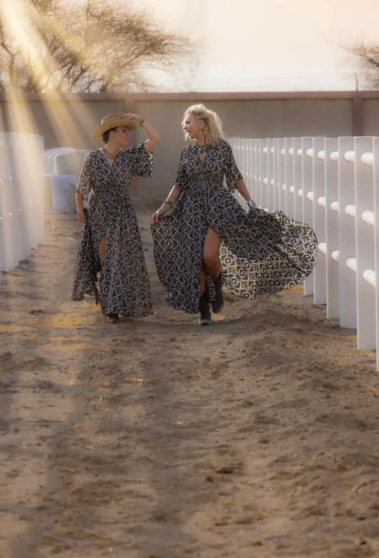 Tribal print maxi dress