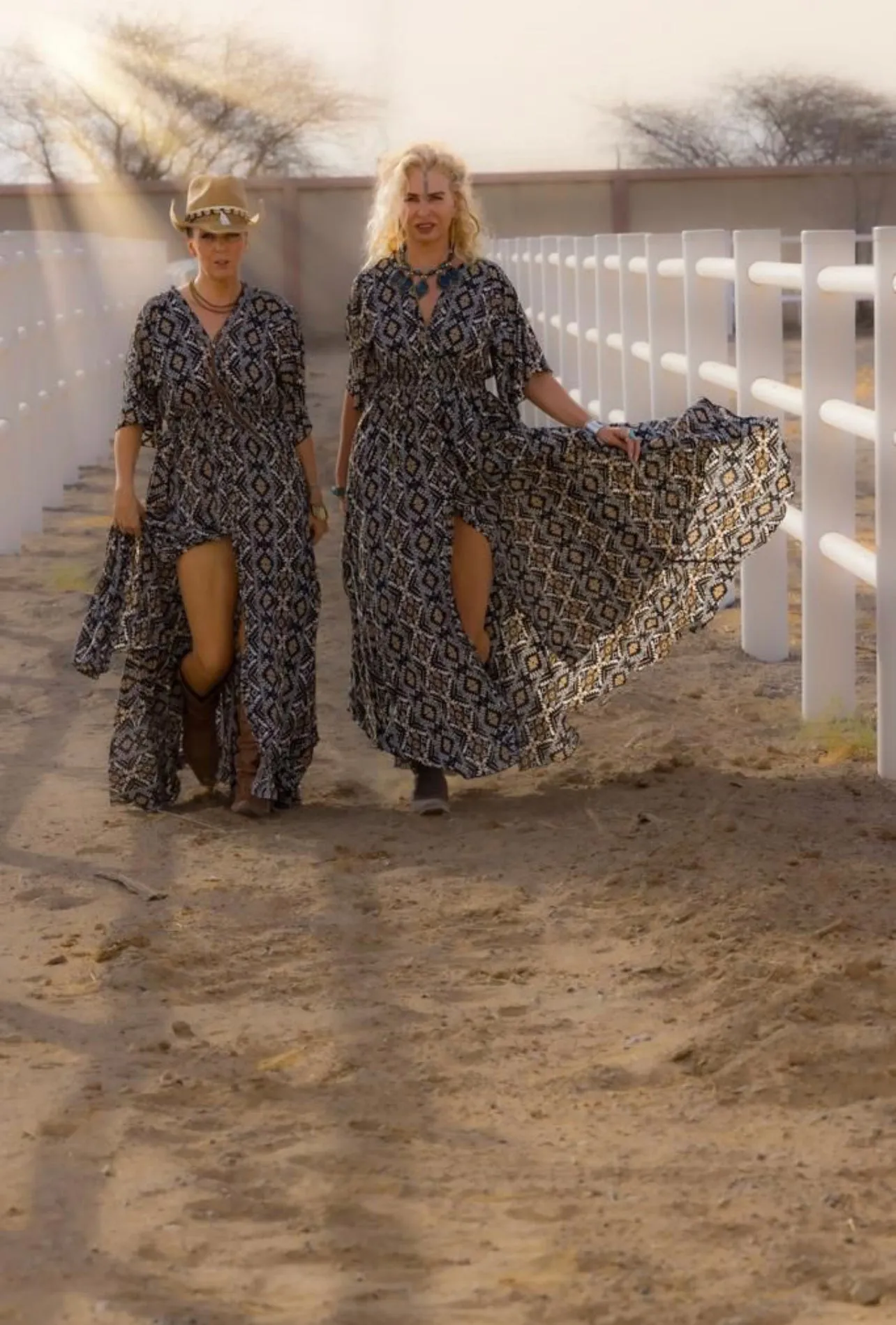 Tribal print maxi dress