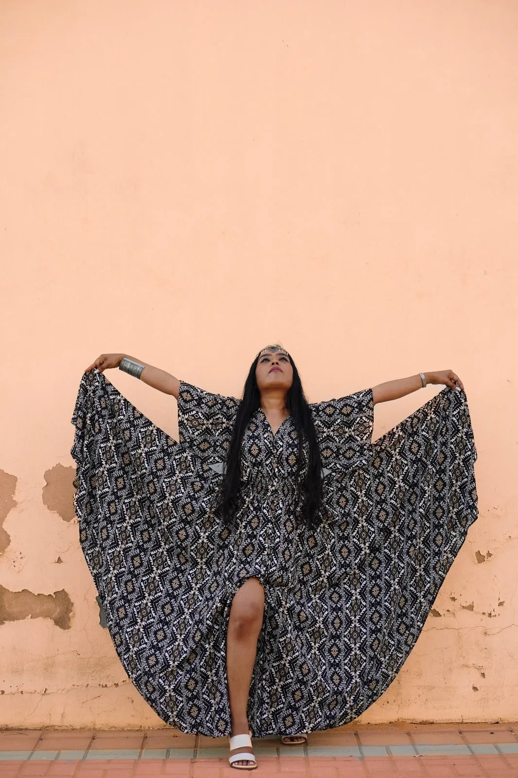 Tribal print maxi dress