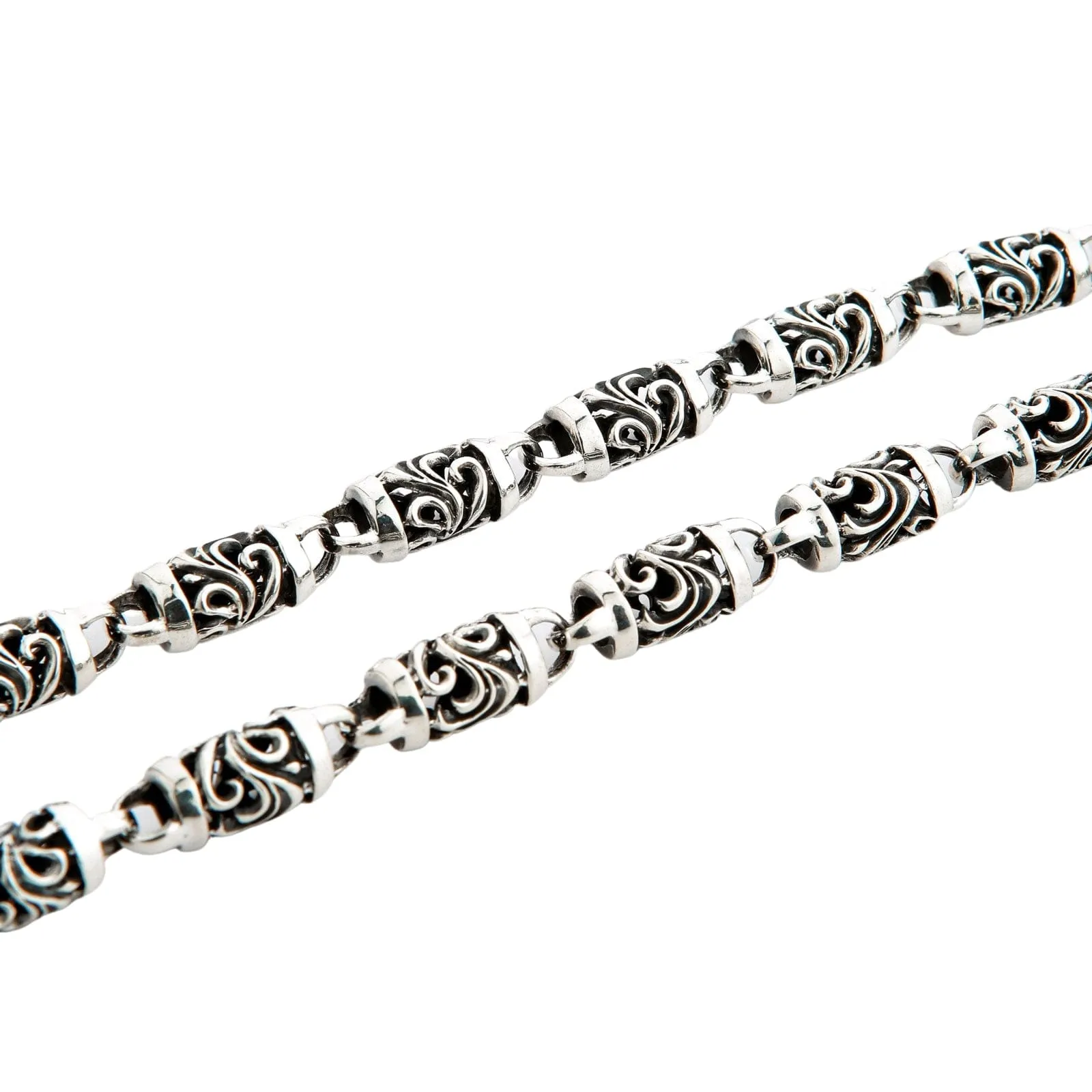 Tribal Roller Sterling Silver Rocker Wallet Chain