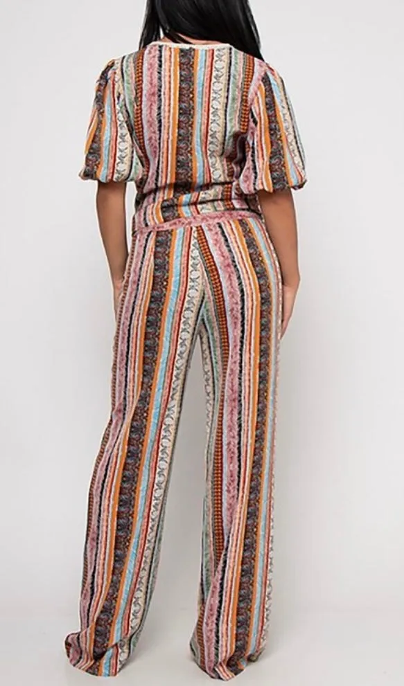 Tribal Stripe Pants Set