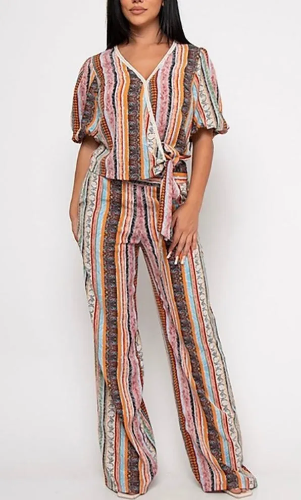 Tribal Stripe Pants Set