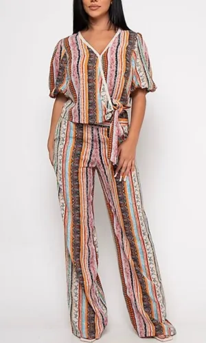 Tribal Stripe Pants Set