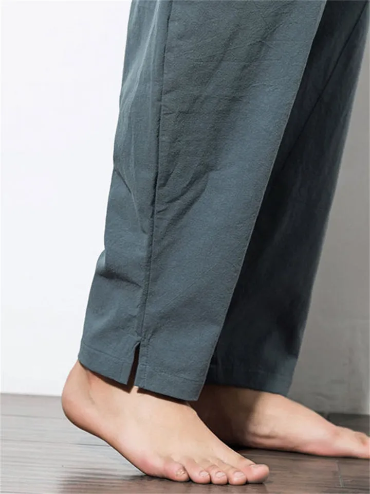 Ultra Light Linen Drawstring Casual Pants for Men