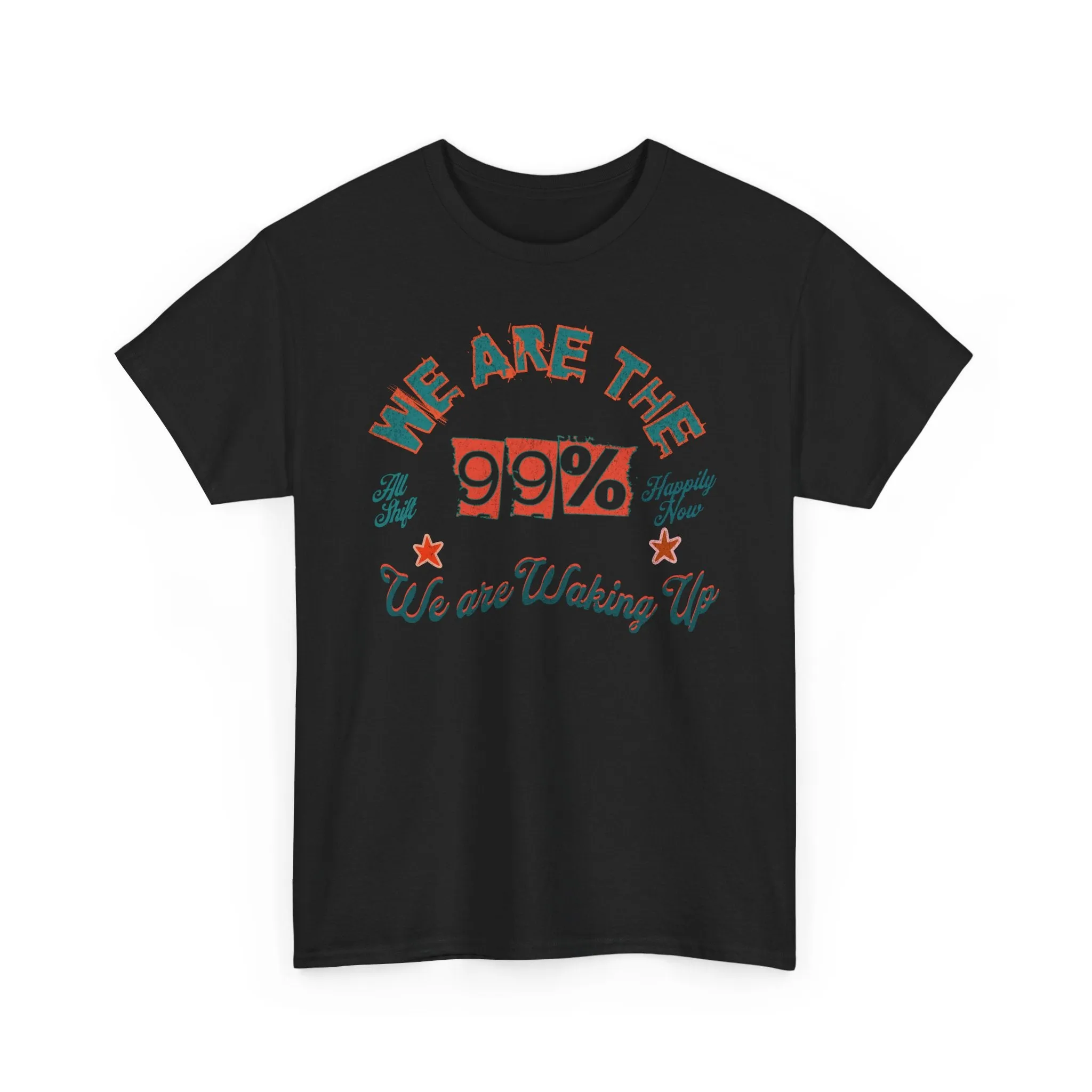 Unisex Heavy Cotton Tee - We Are the 99% - Social Awareness Shirt, Political Statement Tee, Artsy Graphic T-Shirt, Comfortable Casual Wear,