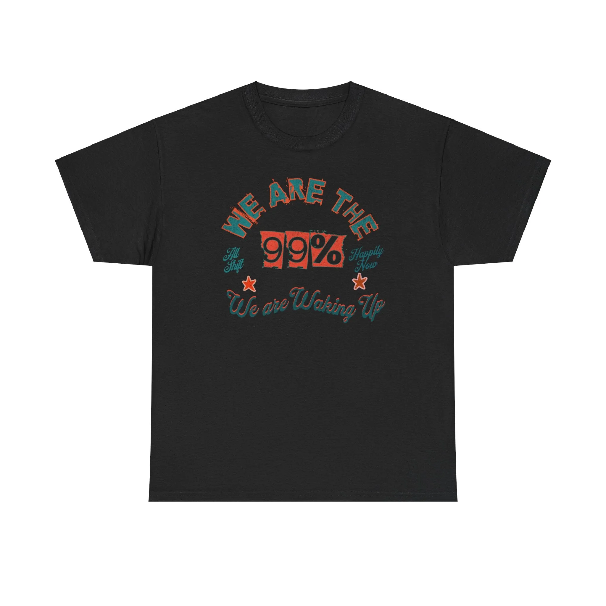 Unisex Heavy Cotton Tee - We Are the 99% - Social Awareness Shirt, Political Statement Tee, Artsy Graphic T-Shirt, Comfortable Casual Wear,