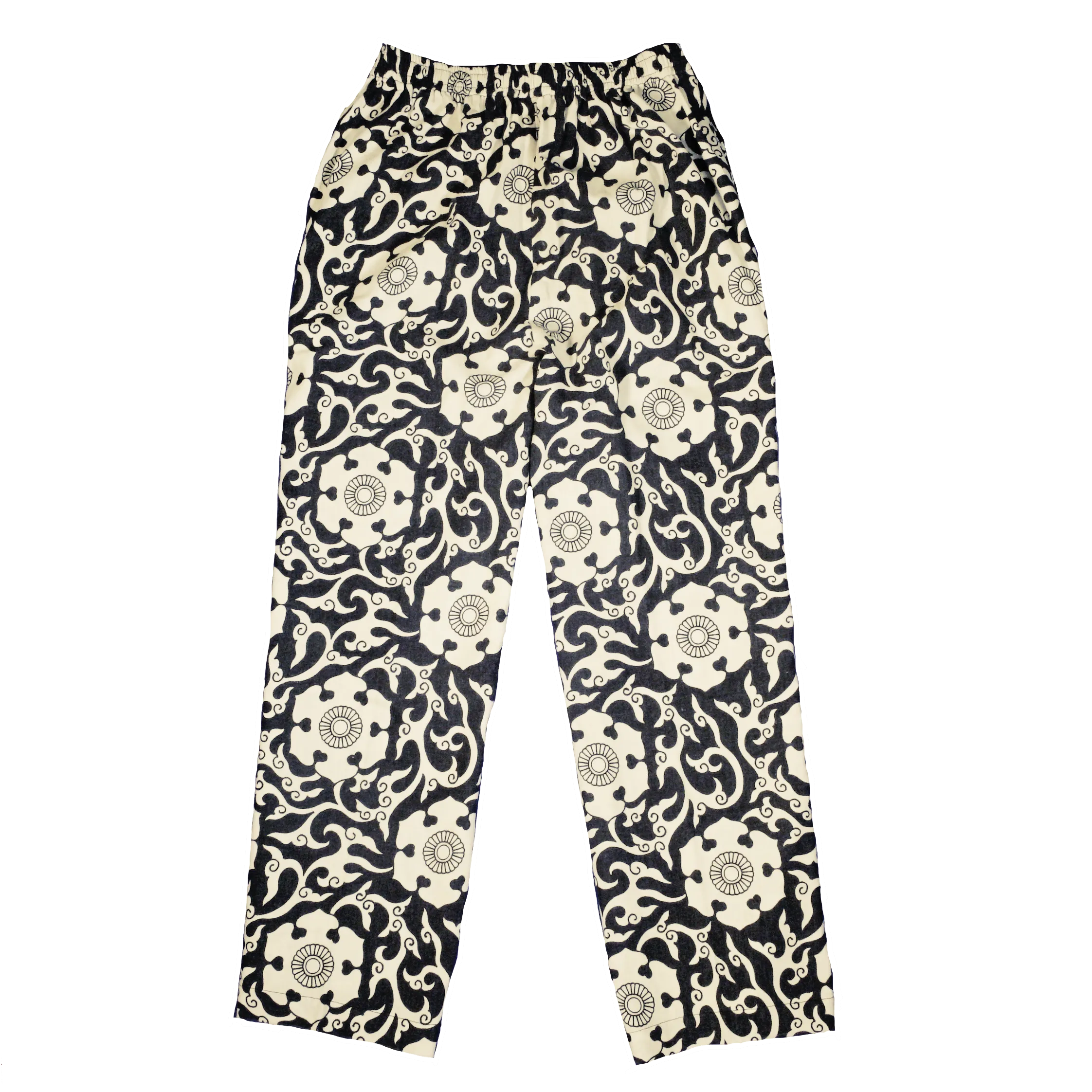 [UNISEX] SCROW ART X LOCO MOSQUITO JINJYA TRIBAL BLACK / IVORY TROUSERS