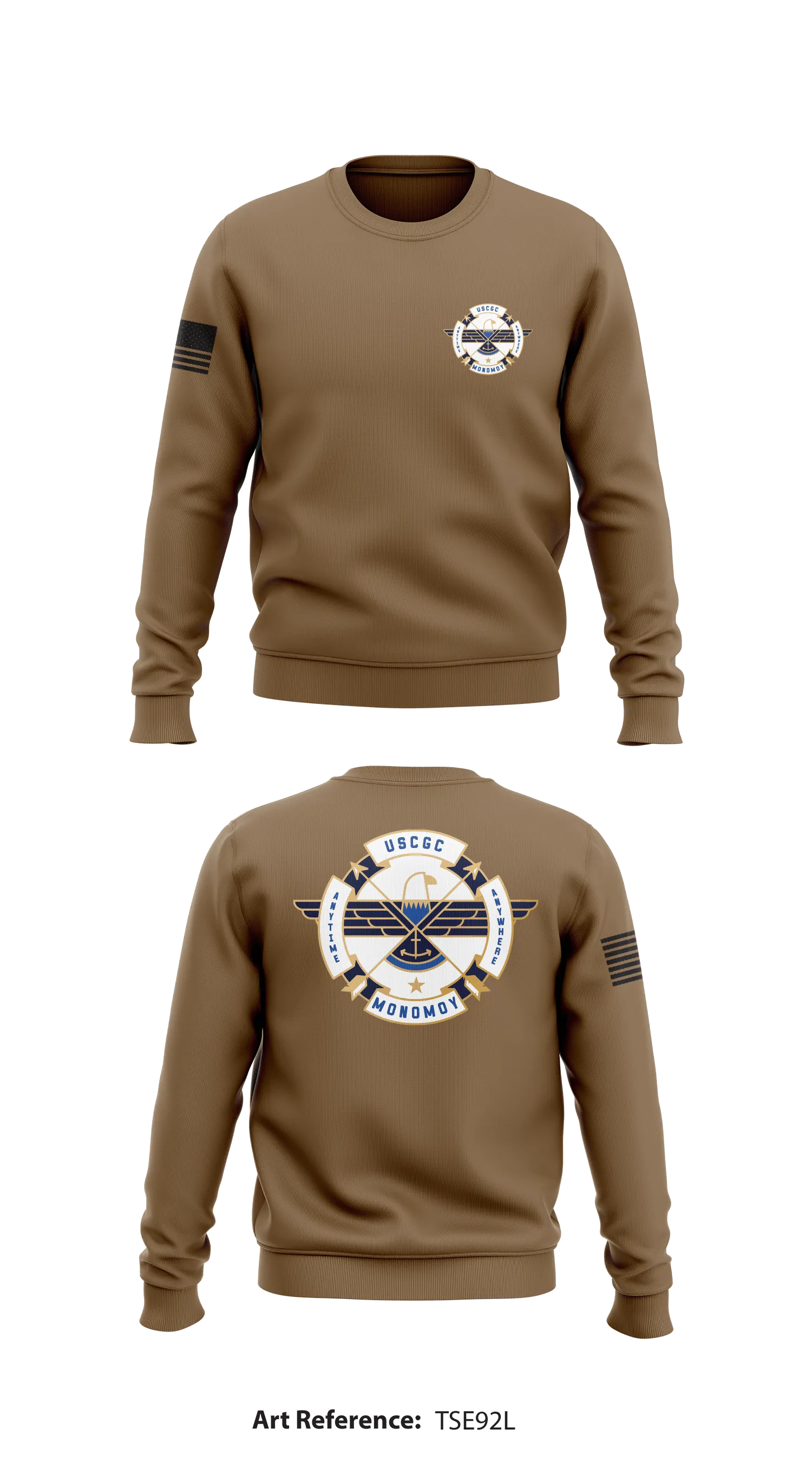 USCGC Monomoy Store 1 Core Men's Crewneck Performance Sweatshirt - tSE92L
