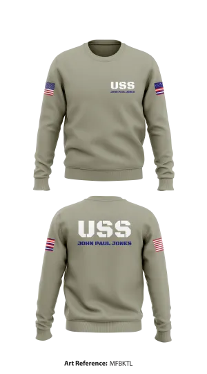 USS JOHN PAUL JONES  Store 1 Core Men's Crewneck Performance Sweatshirt - mFbktL