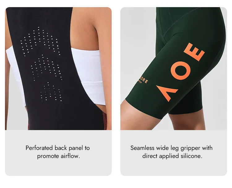 VALORE MONTON WOMENS BIB SHORTS NUOVA LUNA DEEP FOREST GREEN