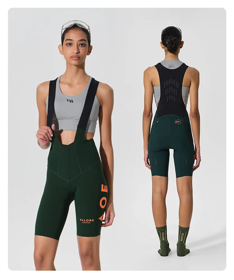 VALORE MONTON WOMENS BIB SHORTS NUOVA LUNA DEEP FOREST GREEN