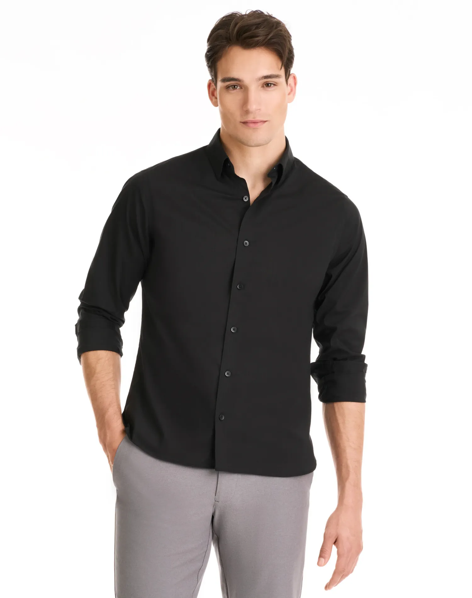 Van Heusen Slim Fit Dress Shirt - Black